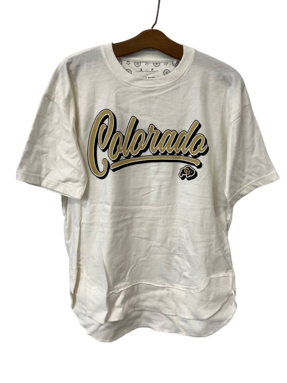 Royce Apparel Graphic Tee Small Colorado Short Sleeve Shirt Ivory Essentials NEW